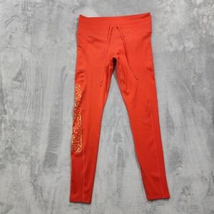 Love & Sports Leggings Womens L ORange High Rise Ankle Pockets Drawstring Yoga‎